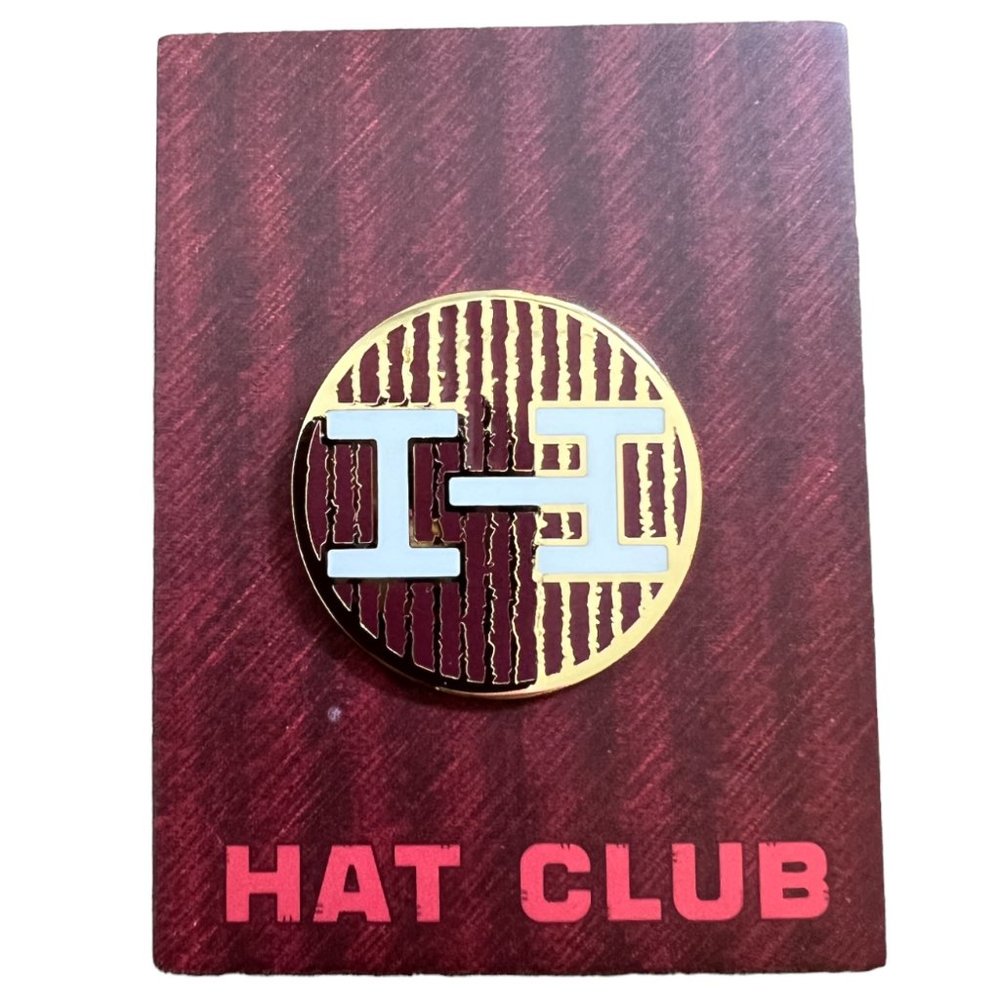 Hat Club Exclusive Round Striped Baseball Cap Hat Pin - New Sealed